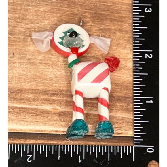 2007 HALLMARK KEEPSAKE ORNAMENT WD4095 PEPPERMINT PUP DOG CANDY CANE GUM DROP - Picture 7 of 7